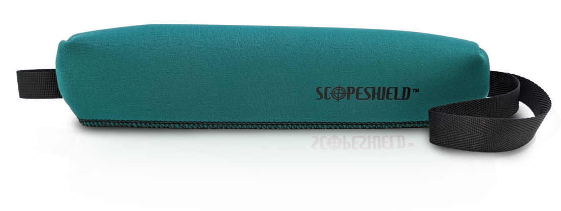 A neoprene scope cover in forest green by ScopeShield