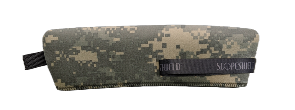 ScopeShield digital camo neoprene rifle scope cover for hunting optics protection